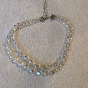 Elegant Silver Crystal Necklace
